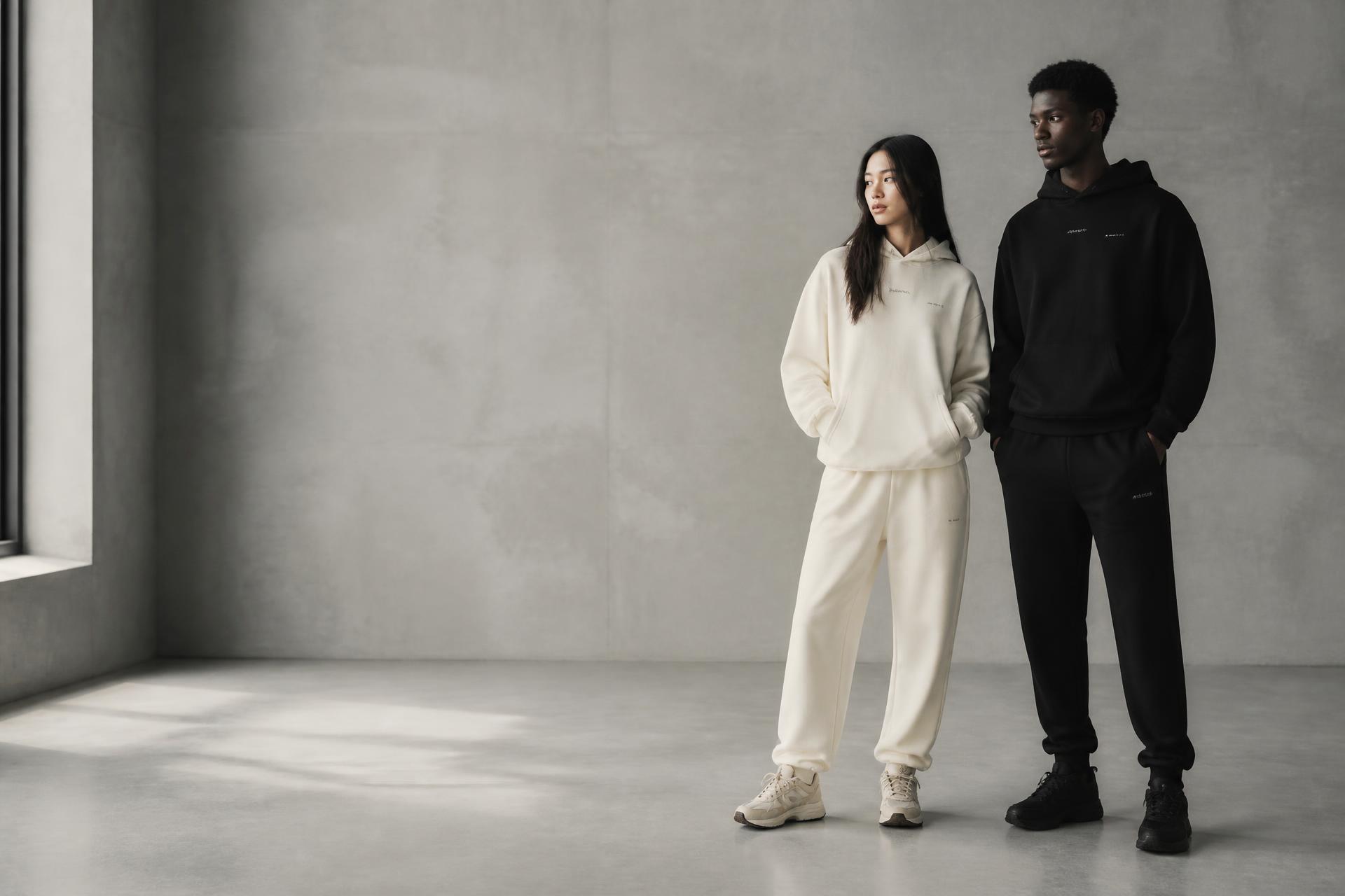 Two models wearing OPULONFIT premium essentials